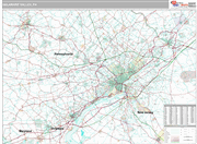 Delaware Valley Wall Map Premium Style